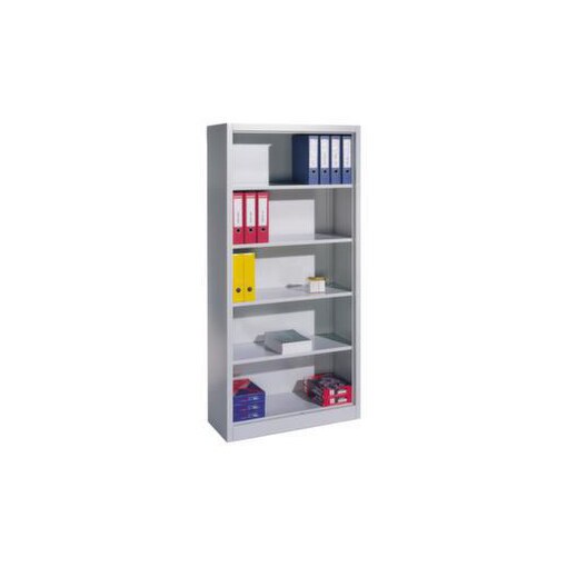 Büroregal, HxBxT 1950x930x500mm, 4xStahlboden, 5 OH, Korpus RAL7035