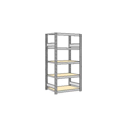 Lagerregal, Grundfeld, HxBxT 2000x1061x526mm, Fachl. 250kg, 5xHolzboden
