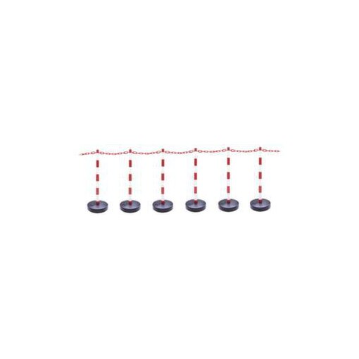 Kettenständer-Set, 6 Ständer, 10m Kette, Pfosten Ø 40mm, L 10m