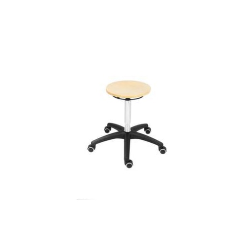 Hocker,Sitz H 410-540mm,Sitz Buche,Gestell schwarz,Lift verchromt,Rollen