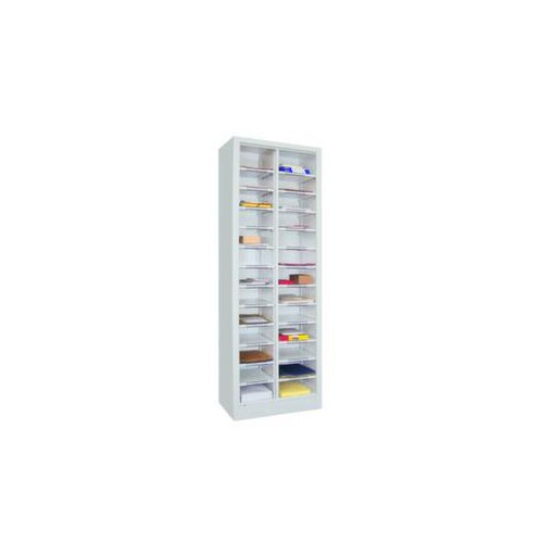 Post-/Sortierschrank, HxBxT 1950x640x400mm, 26 Fächer, Korpus RAL7035