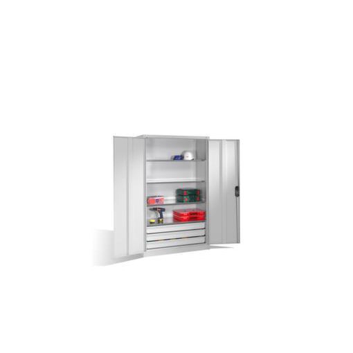Großraum-Flügeltürenschrank, HxBxT 1950x1200x500mm, 4xStahlboden