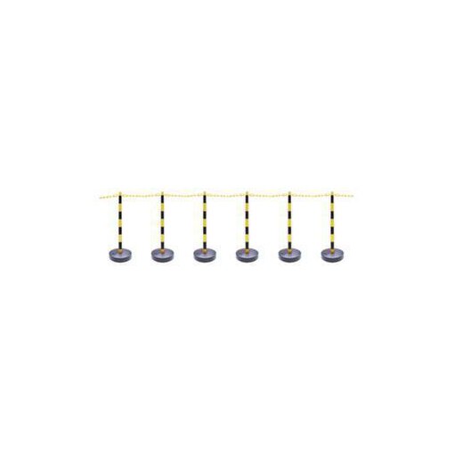 Kettenständer-Set, 6 Ständer, 10m Kette, Pfosten Ø 40mm, L 10m