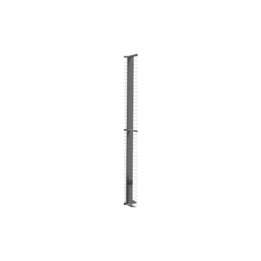 Stütze, f. Trennwandsystem, HxB 2200x40mm, m. Fußplatte, Stahl, RAL7037