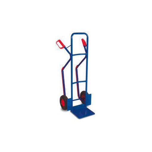 Kufenkarre, Tragl. 250kg, Schaufel BxT 320x250mm, RAL5010, Luft-Bereifung