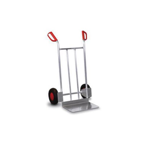 Alu-Sackkarre, Tragl. 200kg, Luft-Bereifung, Schaufel BxT 480x300mm