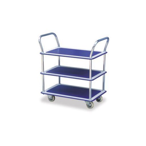 Etagenwagen, Tragl. 120kg, 3 Etage(n), Ladefl. LxB 750x480mm, RAL5017