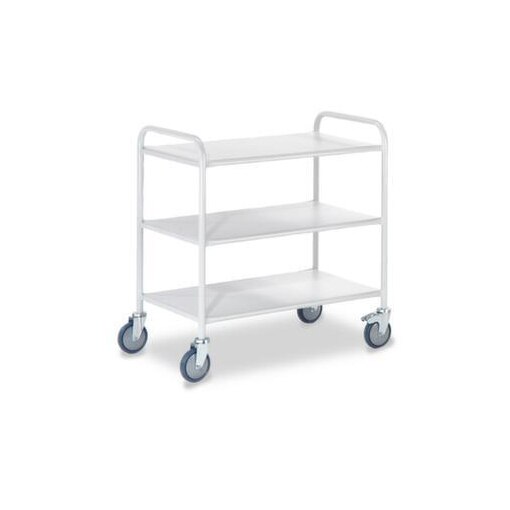 Bürowagen,Tragl. 150kg,3 Etage(n),Ladefl. LxB 780x500mm,Holzböden,3 Böden