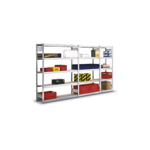 Lagerregal, Anbaufeld, HxBxT 3000x1285x626mm, Fachl. 250kg, 7xHolzboden