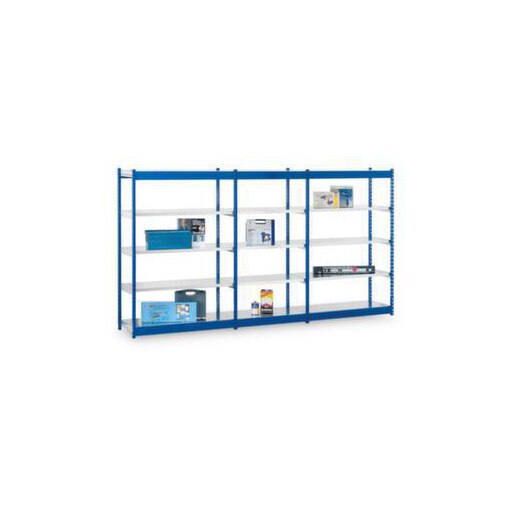 Lagerregal, Grund+2xAnbau, HxBxT 2000x3710x470mm, Fachl. 200kg