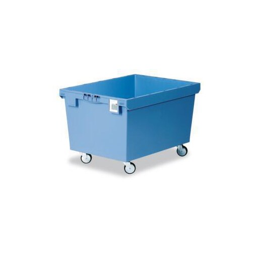 Rechteckbehälter, HxLxB 523x800x600mm, 151l, PP, blau, Wände geschlossen