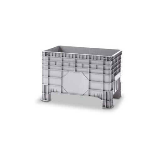 Großbehälter, HxLxB 670x640x1040mm, 285l, PE, grau, Wände geschlossen