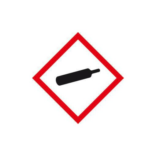 Gefahrensymbol, komprimierte Gase, Aufkleber, Folie, HxB 50x50mm