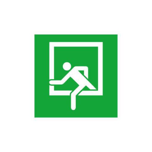 Fluchtwegeschild, Notausstieg, Wandschild, Alu, langnachleuchtend