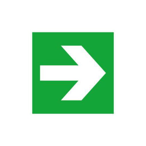 Fluchtwegschild, Pfeil, Pfeil rechts/links, Aufkleber, Folie