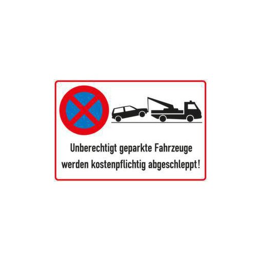 Parkplatzschild, Halteverbot/