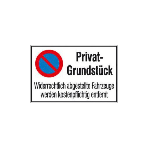 Parkplatzschild, eingesch. Halteverbot/