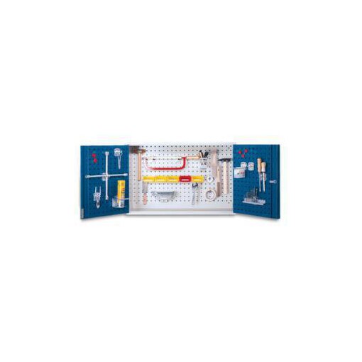 Wandschrank,HxBxT 620x920x335mm,Tür m. Lochprägung,Stahlboden,Zyl.-Schl.
