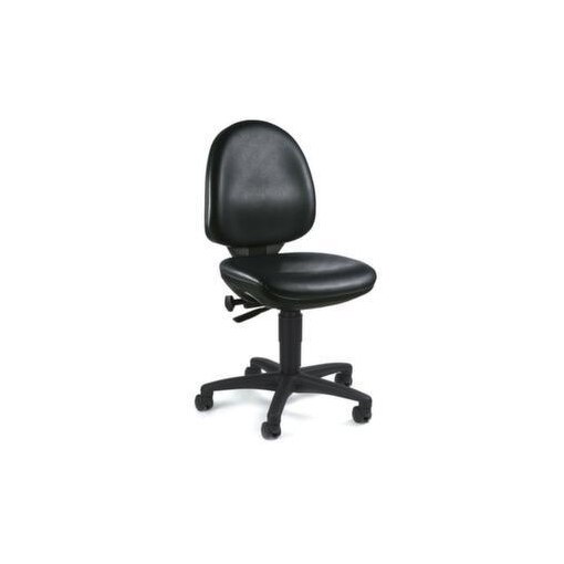 Arbeitsdrehstuhl, Sitz Kunstleder schwarz, Sitz HxBxT 420-550x460x440mm