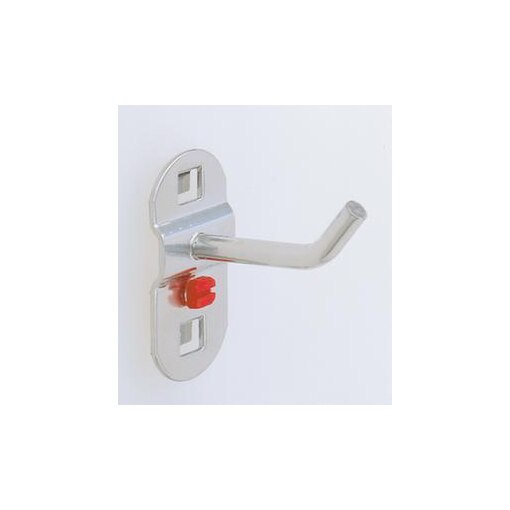 Haken, f. Lochplatte, L 150mm, Ende schräg, alufarben