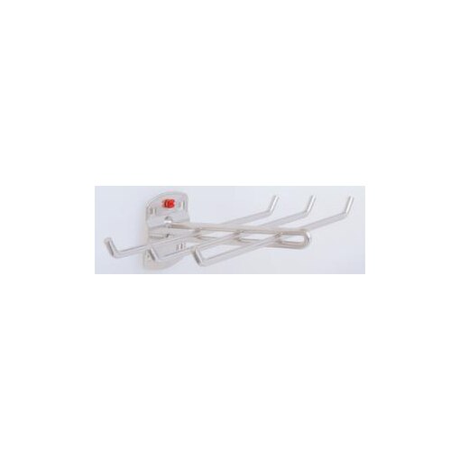 Werkzeughalter, f. Lochplatte, 6-fach, LxB 140x240mm, alufarben