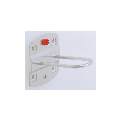 Rundhalter, f. Lochplatte, LxB 65x25mm, alufarben