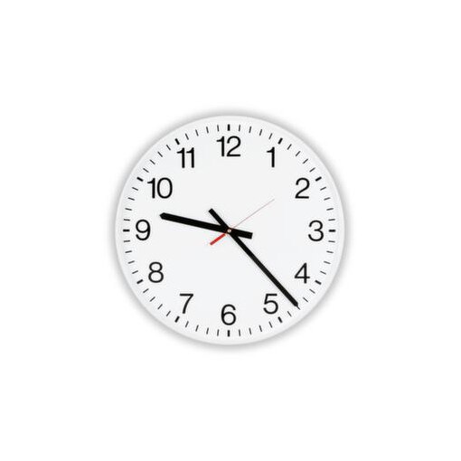 Wanduhr,Funk,arabische Zahlen,Ziffernblatt weiß,Ø 400mm,Gehäuse RAL9002