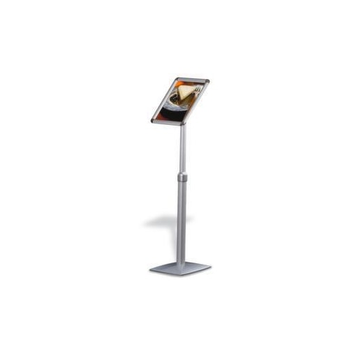 Infodisplay, H 910-1250mm, Rahmen, abgerundet, Gestell Alu