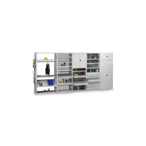 Seitenwand, f. Steckregal, HxT 2000x600mm, verzinkt, Vollblech
