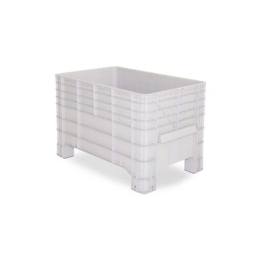 Großbehälter, HxLxB 670x630x1030mm, 276l, PE, grau, Wände geschlossen