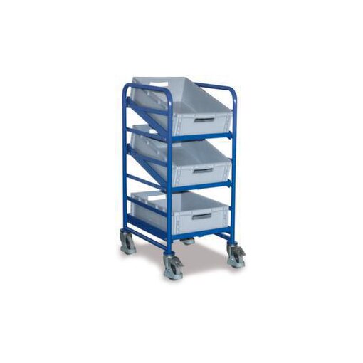 Etagenwagen, Tragl. 200kg, 3 Etage(n), Ladefl. LxB 410x610mm, Stahlplatte