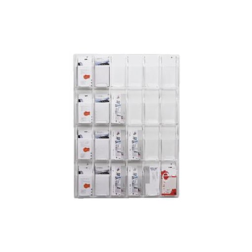 Wandprospekthalter, HxBxT 1045x766x51mm, f. 24xDIN lang