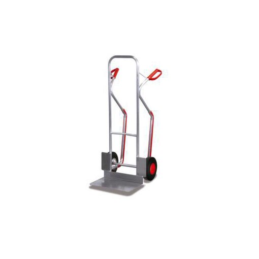 Alu-Kufenkarre, Tragl. 200kg, Schaufel BxT 480x300mm, Vollgummi-Bereifung