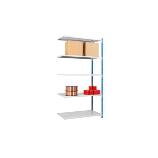 Lagerregal, Anbaufeld, HxBxT 2000x1230x600mm, Fachl. 110kg, 5xBlechboden
