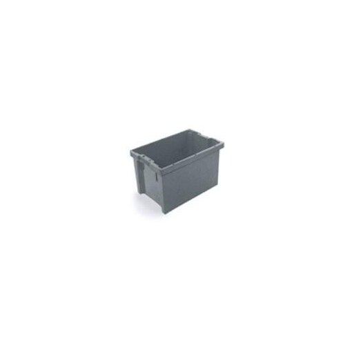 Drehstapelbehälter, HxLxB 350x600x400mm, 65l, PP, grau, Wände geschlossen