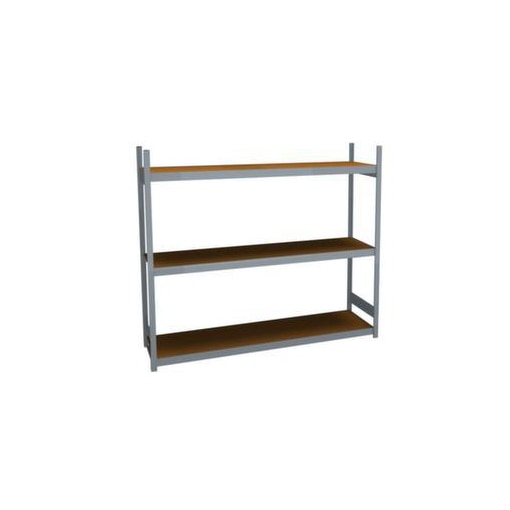 Weitspannregal,Grundfeld,HxBxT 2000x2320x635mm,Fachl. 350kg,3xHolzboden