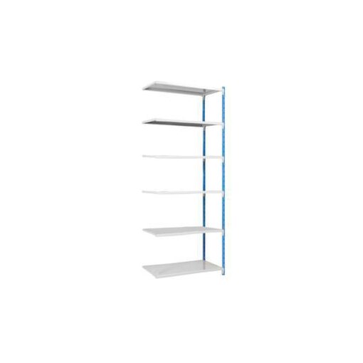 Lagerregal, Anbaufeld, HxBxT 2500x980x400mm, Fachl. 125kg, 6xBlechboden