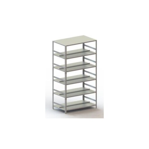 Aktenregal, Grundfeld, HxBxT 1850x1004x604mm, Fachlast 80kg, 6xStahlboden
