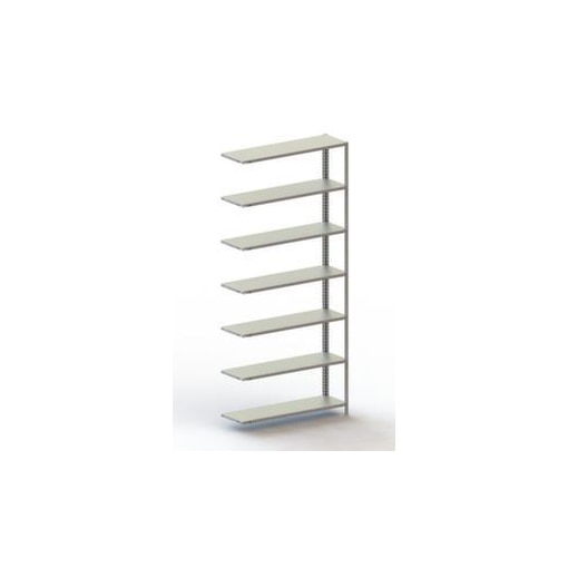 Aktenregal, Anbaufeld, HxBxT 2200x1002x304mm, Fachlast 80kg, 7xStahlboden