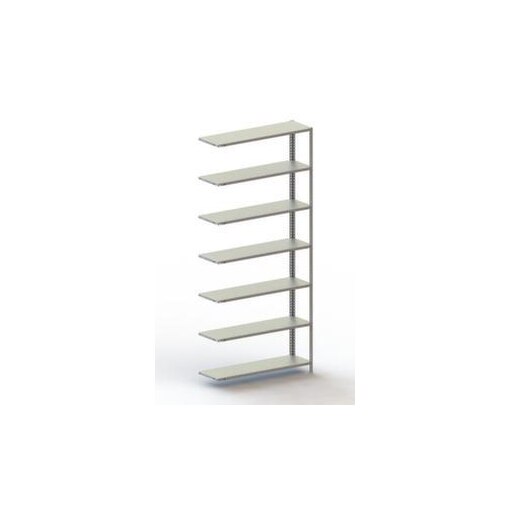 Aktenregal, Anbaufeld, HxBxT 2200x1002x304mm, Fachlast 80kg, 7xStahlboden