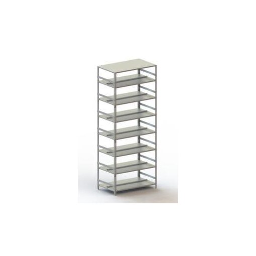 Aktenregal, Grundfeld, HxBxT 2500x1004x604mm, Fachlast 80kg, 8xStahlboden