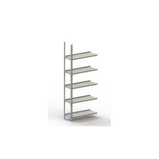 Aktenregal,Anbaufeld,HxBxT 1850x752x300mm,Fachlast 80kg,5xStahlboden,5 OH
