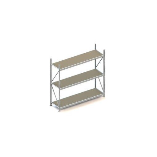 Weitspannregal,Grundfeld,HxBxT 2200x2307x650mm,Fachl. 600kg,3xHolzboden