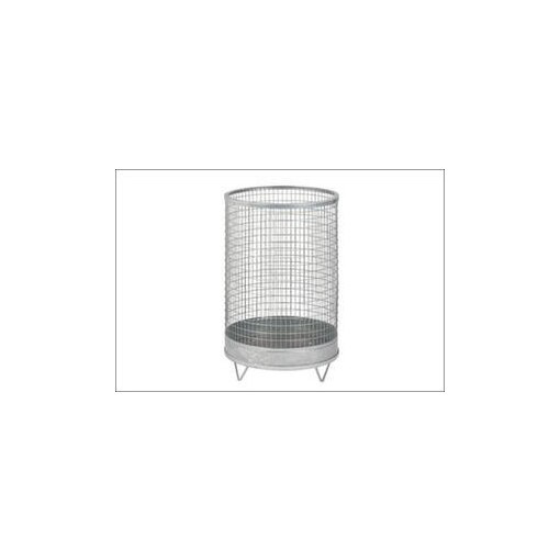 Drahtgitter-Abfallbehälter, f. außen, 75l, HxØ 600x400mm, Korpus verzinkt