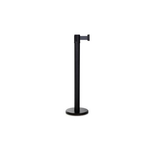 Personenleitsystem,m. 1 Gurt(en),Gurt L 2m,Pfosten HxØ 985x70mm,schwarz