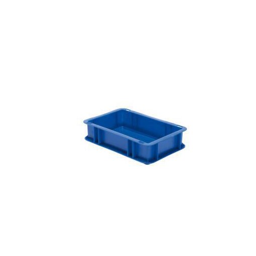 Euronorm-Stapelbehälter,HxLxB 75x300x200mm,2,7l,PP,blau,Wände geschlossen