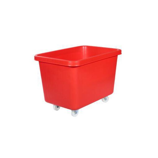 Rechteckbehälter, HxLxB 641x902x660mm, 227l, PE, rot, Wände geschlossen