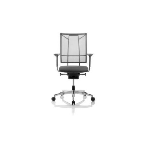 Bürodrehstuhl, Synchronmech., m. Armlehnen, Sitz Polyester schwarz