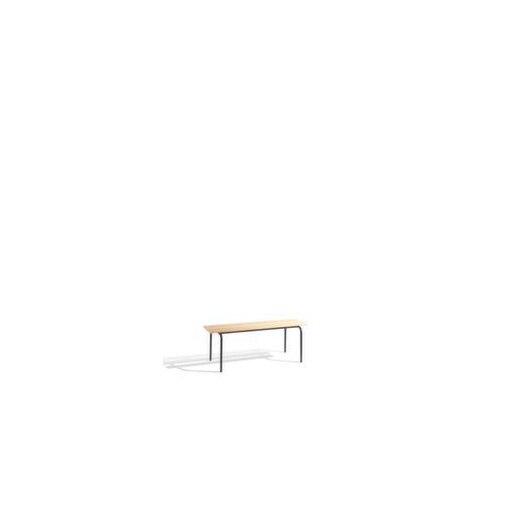 Sitzbank, LxT 1200x460mm, Holzleisten, Gestell grau, stapelbar
