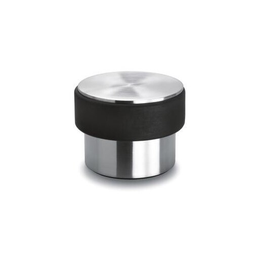Türstopper, Edelstahl, silber/schwarz, m. Gummirand